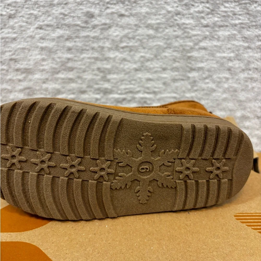 Ugg Koola Mini Girls  Toddler‎ Boots Sz 9 Suede Side Zip Chestnut